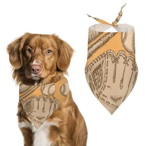 Hund Bandanas Baseball Ball Schläger Und Handschuh Muster Hundeschal Latztuch Für Haustiere Large: 70 * 30 cm Hund Bandanas Baseball Ball Schläger Und Handschuh Muster Hundeschal Latztuch Für Haustiere Large: 70 * 30 cm von Tilivyx