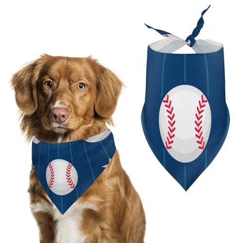 Hund Bandanas Baseball-Sport-Ball-Muster Hundeschal Latztuch Für Haustiere Large: 70 * 30 cm Hund Bandanas Baseball-Sport-Ball-Muster Hundeschal Latztuch Für Haustiere Large: 70 * 30 cm von Tilivyx