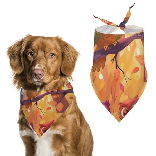 Hund Bandanas Bunte Eulen Herbst Baum Hundeschal Latztuch Für Haustiere Large: 70 * 30 cm Hund Bandanas Bunte Eulen Herbst Baum Hundeschal Latztuch Für Haustiere Large: 70 * 30 cm von Tilivyx