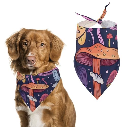 Hund Bandanas Colorful Mushrooms Muster Hundeschal Latztuch Für Haustiere Large: 70 * 30 cm Hund Bandanas Colorful Mushrooms Muster Hundeschal Latztuch Für Haustiere Large: 70 * 30 cm von Tilivyx