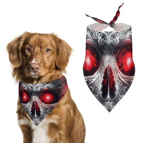 Hund Bandanas Cooler Totenkopf Hundeschal Latztuch Für Haustiere Large: 70 * 30 cm von Tilivyx