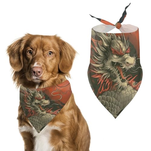 Hund Bandanas Drache Im Japanischen Stil Hundeschal Latztuch Für Haustiere Large: 70 * 30 cm von Tilivyx
