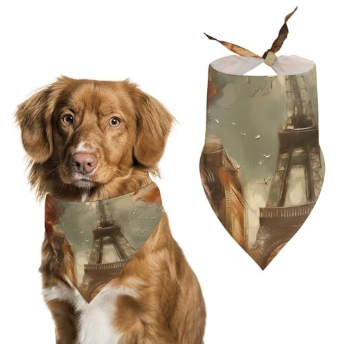 Hund Bandanas Eiffelturm Paris Hundeschal Latztuch Für Haustiere Large: 70 * 30 cm von Tilivyx