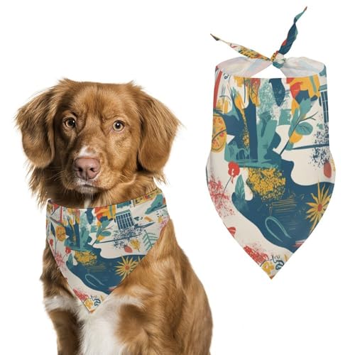 Hund Bandanas Element Muster Hundeschal Latztuch Für Haustiere Large: 70 * 30 cm Hund Bandanas Element Muster Hundeschal Latztuch Für Haustiere Large: 70 * 30 cm von Tilivyx
