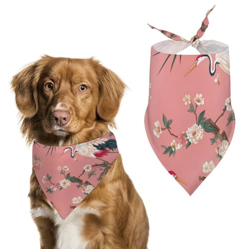 Hund Bandanas Exotischer Vogel Blumen Hundeschal Latztuch Für Haustiere Large: 70 * 30 cm Hund Bandanas Exotischer Vogel Blumen Hundeschal Latztuch Für Haustiere Large: 70 * 30 cm von Tilivyx