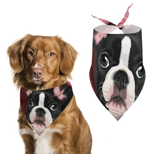 Hund Bandanas Französische Bulldogge Welpe Hund Hundeschal Latztuch Für Haustiere Large: 70 * 30 cm von Tilivyx