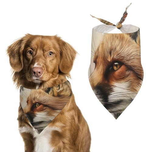 Hund Bandanas Fuchs Und Schmetterling Hundeschal Latztuch Für Haustiere Large: 70 * 30 cm von Tilivyx