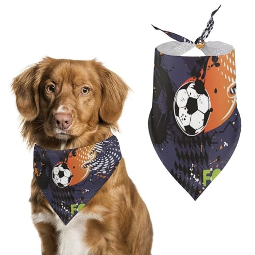 Hund Bandanas Fußball Ball Sport Muster Hundeschal Latztuch Für Haustiere Large: 70 * 30 cm Hund Bandanas Fußball Ball Sport Muster Hundeschal Latztuch Für Haustiere Large: 70 * 30 cm von Tilivyx