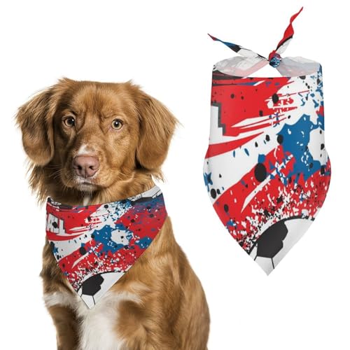 Hund Bandanas Fußball Sport Ball-Muster Hundeschal Latztuch Für Haustiere Large: 70 * 30 cm Hund Bandanas Fußball Sport Ball-Muster Hundeschal Latztuch Für Haustiere Large: 70 * 30 cm von Tilivyx