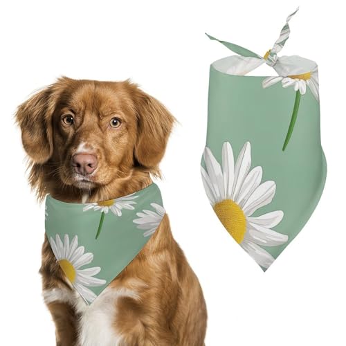 Hund Bandanas Gänseblümchen Blumen Muster Hundeschal Latztuch Für Haustiere Large: 70 * 30 cm von Tilivyx