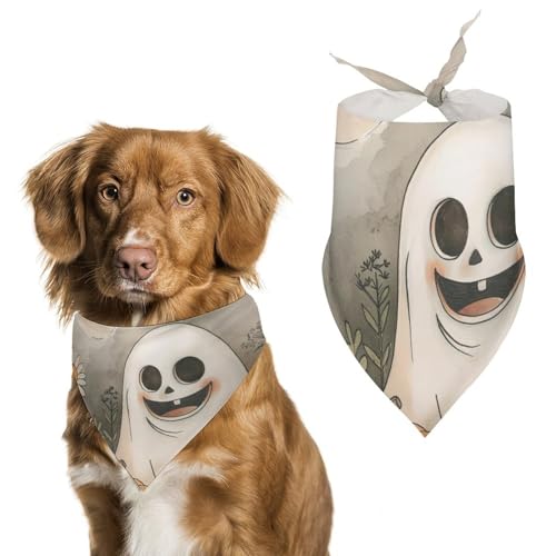 Hund Bandanas Gespenst Gänseblümchen Kürbis Hundeschal Latztuch Für Haustiere Large: 70 * 30 cm von Tilivyx