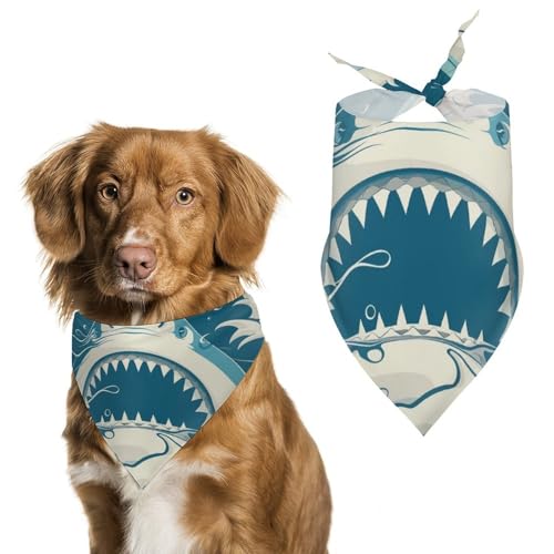 Hund Bandanas Hai Hundeschal Latztuch Für Haustiere Large: 70 * 30 cm von Tilivyx