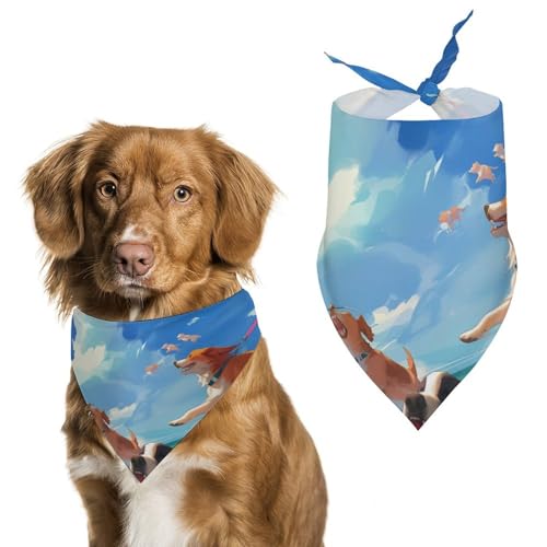 Hund Bandanas Hunde, Die Ball Spielen Seaside Waves Hundeschal Latztuch Für Haustiere Large: 70 * 30 cm Hund Bandanas Hunde, Die Ball Spielen Seaside Waves Hundeschal Latztuch Für Haustiere Large: 70 * 30 cm von Tilivyx