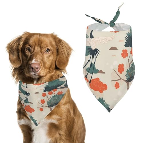 Hund Bandanas Japanische Muster Kraniche Vögel Hundeschal Latztuch Für Haustiere Large: 70 * 30 cm Hund Bandanas Japanische Muster Kraniche Vögel Hundeschal Latztuch Für Haustiere Large: 70 * 30 cm von Tilivyx