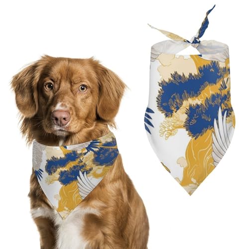 Hund Bandanas Japanische Muster Kraniche Vögel Hundeschal Latztuch Für Haustiere Large: 70 * 30 cm Hund Bandanas Japanische Muster Kraniche Vögel Hundeschal Latztuch Für Haustiere Large: 70 * 30 cm von Tilivyx