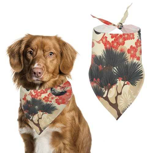 Hund Bandanas Japanische Muster Kraniche Vögel Hundeschal Latztuch Für Haustiere Large: 70 * 30 cm Hund Bandanas Japanische Muster Kraniche Vögel Hundeschal Latztuch Für Haustiere Large: 70 * 30 cm von Tilivyx
