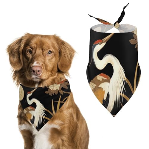 Hund Bandanas Japanischer Stil Vögel Blumen Hundeschal Latztuch Für Haustiere Large: 70 * 30 cm Hund Bandanas Japanischer Stil Vögel Blumen Hundeschal Latztuch Für Haustiere Large: 70 * 30 cm von Tilivyx