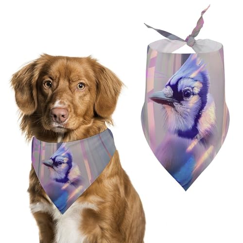 Hund Bandanas Lila Blumen Und Vogel Hundeschal Latztuch Für Haustiere Large: 70 * 30 cm Hund Bandanas Lila Blumen Und Vogel Hundeschal Latztuch Für Haustiere Large: 70 * 30 cm von Tilivyx