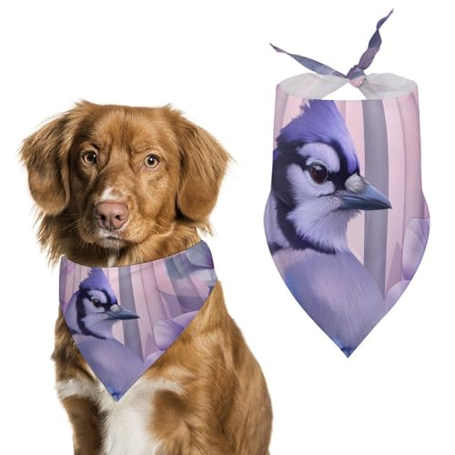 Hund Bandanas Lila Blumen Und Vogel Hundeschal Latztuch Für Haustiere Large: 70 * 30 cm Hund Bandanas Lila Blumen Und Vogel Hundeschal Latztuch Für Haustiere Large: 70 * 30 cm von Tilivyx
