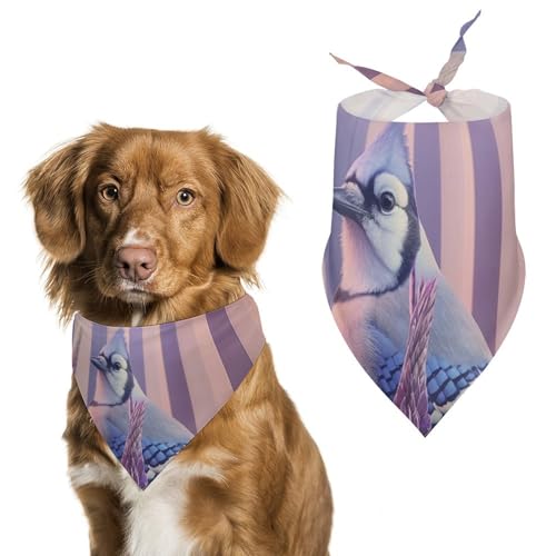 Hund Bandanas Lila Blumen Und Vogel Hundeschal Latztuch Für Haustiere Large: 70 * 30 cm Hund Bandanas Lila Blumen Und Vogel Hundeschal Latztuch Für Haustiere Large: 70 * 30 cm von Tilivyx