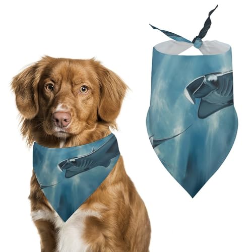 Hund Bandanas Mantarochen Schwimmen Im Ozean Hundeschal Latztuch Für Haustiere Large: 70 * 30 cm von Tilivyx