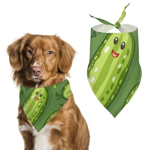 Hund Bandanas Niedliche Gurkenmuster Hundeschal Latztuch Für Haustiere Large: 70 * 30 cm von Tilivyx