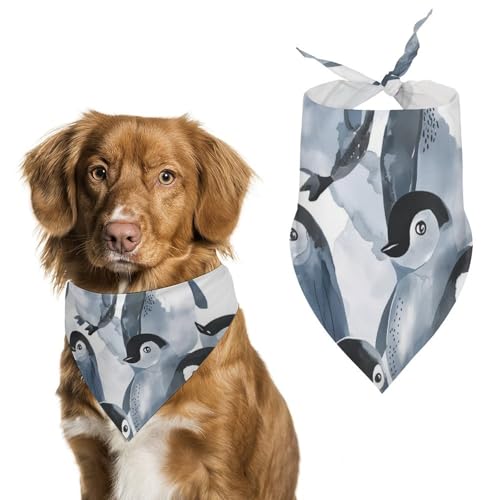 Hund Bandanas Niedliche Pinguine Muster Hundeschal Latztuch Für Haustiere Large: 70 * 30 cm von Tilivyx