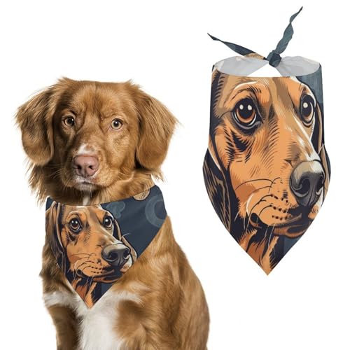 Hund Bandanas Niedlicher Dackel Hund Knochen Hundeschal Latztuch Für Haustiere Large: 70 * 30 cm von Tilivyx