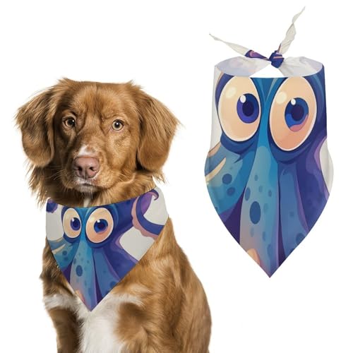 Hund Bandanas Niedlicher Oktopus Hundeschal Latztuch Für Haustiere Large: 70 * 30 cm Hund Bandanas Niedlicher Oktopus Hundeschal Latztuch Für Haustiere Large: 70 * 30 cm von Tilivyx