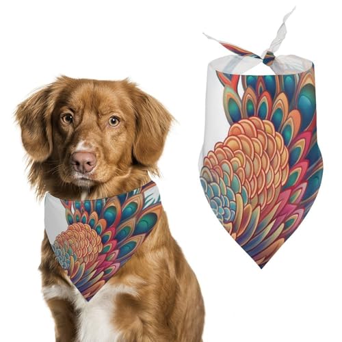 Hund Bandanas Niedlicher Pfau-Vogel Hundeschal Latztuch Für Haustiere Large: 70 * 30 cm Hund Bandanas Niedlicher Pfau-Vogel Hundeschal Latztuch Für Haustiere Large: 70 * 30 cm von Tilivyx