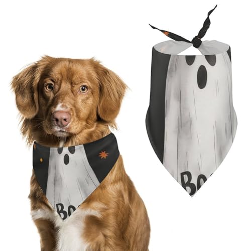 Hund Bandanas Niedliches Gespenst Und Kürbisse Muster Hundeschal Latztuch Für Haustiere Large: 70 * 30 cm Hund Bandanas Niedliches Gespenst Und Kürbisse Muster Hundeschal Latztuch Für Haustiere Large: 70 * 30 cm von Tilivyx