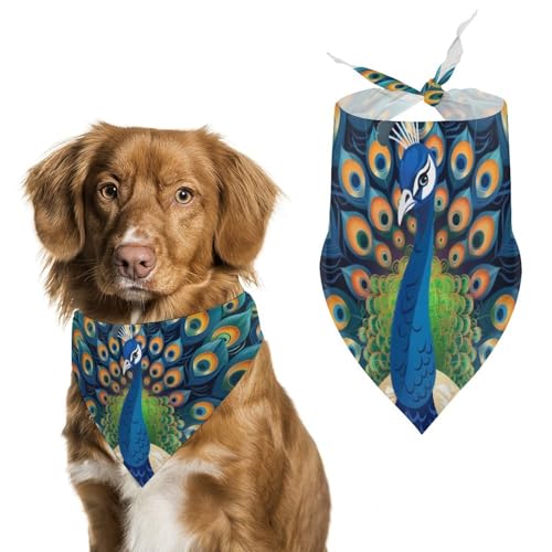 Hund Bandanas Pfau Cartoon Vogel Hundeschal Latztuch Für Haustiere Large: 70 * 30 cm Hund Bandanas Pfau Cartoon Vogel Hundeschal Latztuch Für Haustiere Large: 70 * 30 cm von Tilivyx