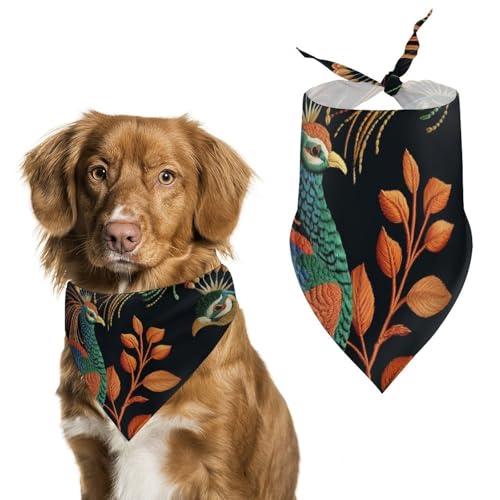Hund Bandanas Pfaue Vögel Tropische Muster Hundeschal Latztuch Für Haustiere Large: 70 * 30 cm Hund Bandanas Pfaue Vögel Tropische Muster Hundeschal Latztuch Für Haustiere Large: 70 * 30 cm von Tilivyx