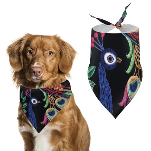 Hund Bandanas Pfaue Vögel Tropische Muster Hundeschal Latztuch Für Haustiere Large: 70 * 30 cm Hund Bandanas Pfaue Vögel Tropische Muster Hundeschal Latztuch Für Haustiere Large: 70 * 30 cm von Tilivyx