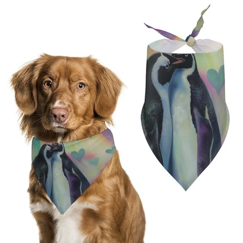 Hund Bandanas Pinguine Liebe Hundeschal Latztuch Für Haustiere Large: 70 * 30 cm von Tilivyx