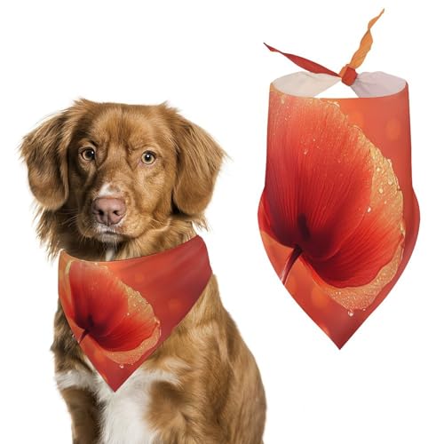 Hund Bandanas Rote Mohnblumen Mohnblumen Hundeschal Latztuch Für Haustiere Large: 70 * 30 cm Hund Bandanas Rote Mohnblumen Mohnblumen Hundeschal Latztuch Für Haustiere Large: 70 * 30 cm von Tilivyx