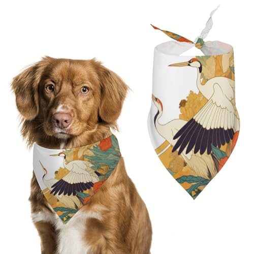 Hund Bandanas Schöne Kraniche Vögel Hundeschal Latztuch Für Haustiere Large: 70 * 30 cm Hund Bandanas Schöne Kraniche Vögel Hundeschal Latztuch Für Haustiere Large: 70 * 30 cm von Tilivyx