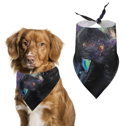 Hund Bandanas Schwarze Katze Galaxie Hundeschal Latztuch Für Haustiere Large: 70 * 30 cm Hund Bandanas Schwarze Katze Galaxie Hundeschal Latztuch Für Haustiere Large: 70 * 30 cm von Tilivyx
