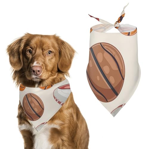 Hund Bandanas Sport Basketball Fußball Vellyball Muster Hundeschal Latztuch Für Haustiere Large: 70 * 30 cm Hund Bandanas Sport Basketball Fußball Vellyball Muster Hundeschal Latztuch Für Haustiere Large: 70 * 30 cm von Tilivyx