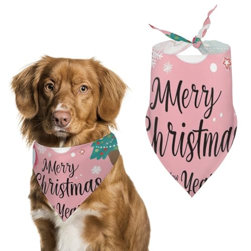 Hund Bandanas Süßer Schneemann Frohe Weihnachten Rosa Hundeschal Latztuch Für Haustiere Large: 70 * 30 cm Hund Bandanas Süßer Schneemann Frohe Weihnachten Rosa Hundeschal Latztuch Für Haustiere Large: 70 * 30 cm von Tilivyx