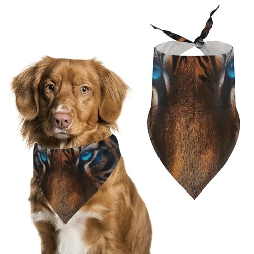 Hund Bandanas Tier Tiger Kopf Hundeschal Latztuch Für Haustiere Large: 70 * 30 cm von Tilivyx