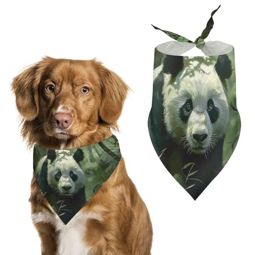 Hund Bandanas Tier Wald Panda Hundeschal Latztuch Für Haustiere Large: 70 * 30 cm von Tilivyx