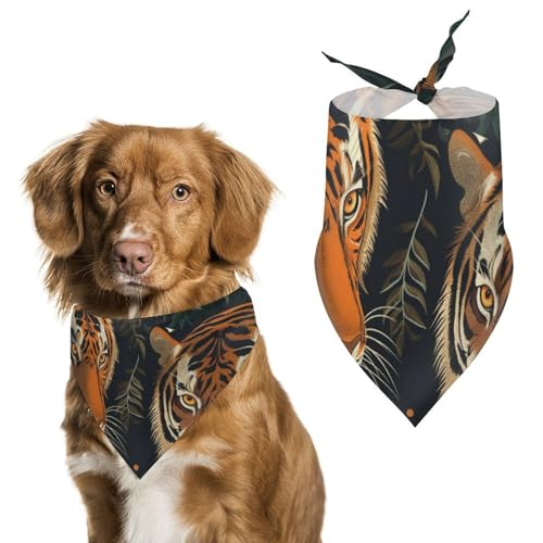 Hund Bandanas Tiger Im Dschungel Hundeschal Latztuch Für Haustiere Large: 70 * 30 cm von Tilivyx