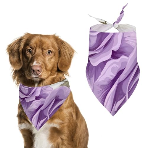 Hund Bandanas Violette Blumen Hundeschal Latztuch Für Haustiere Large: 70 * 30 cm von Tilivyx