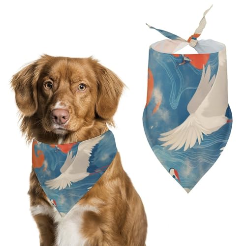 Hund Bandanas Vögel Chinesische Wolken Landschaft Hundeschal Latztuch Für Haustiere Large: 70 * 30 cm Hund Bandanas Vögel Chinesische Wolken Landschaft Hundeschal Latztuch Für Haustiere Large: 70 * 30 cm von Tilivyx