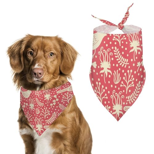 Hund Bandanas Vögel Floral Hundeschal Latztuch Für Haustiere Large: 70 * 30 cm Hund Bandanas Vögel Floral Hundeschal Latztuch Für Haustiere Large: 70 * 30 cm von Tilivyx