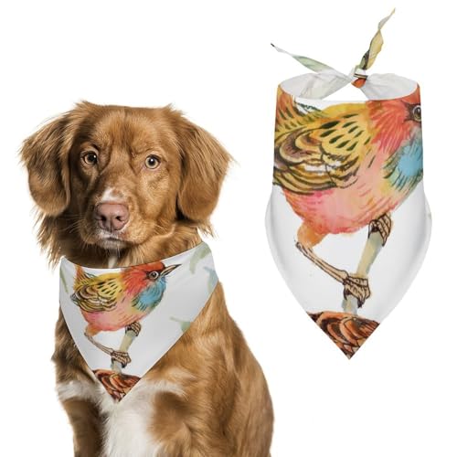 Hund Bandanas Vögel Muster Hundeschal Latztuch Für Haustiere Large: 70 * 30 cm Hund Bandanas Vögel Muster Hundeschal Latztuch Für Haustiere Large: 70 * 30 cm von Tilivyx