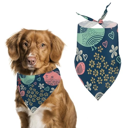 Hund Bandanas Vogel-Muster Hundeschal Latztuch Für Haustiere Large: 70 * 30 cm Hund Bandanas Vogel-Muster Hundeschal Latztuch Für Haustiere Large: 70 * 30 cm von Tilivyx