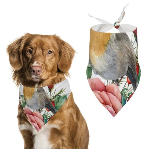 Hund Bandanas Vogel Und Blume Hundeschal Latztuch Für Haustiere Large: 70 * 30 cm Hund Bandanas Vogel Und Blume Hundeschal Latztuch Für Haustiere Large: 70 * 30 cm von Tilivyx