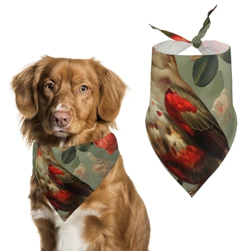 Hund Bandanas Vogel Und Blumen Hundeschal Latztuch Für Haustiere Large: 70 * 30 cm von Tilivyx